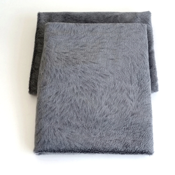 Set of 2 Soft Blue Grey Sherpa Style Pillow Shams Standard Size x2 - Picture 10 of 12